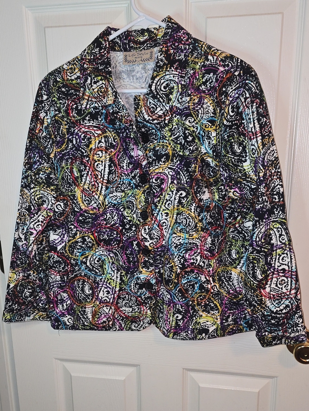 Multicolor Paisley Print Blazer Jacket - Life Style Collection